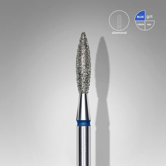 Diamantová fréza STALEKS EXPERT „plamínek“, modrý pruh, 2,3 mm