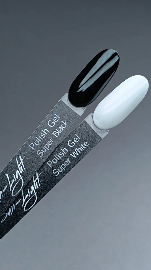 Super White Black Gel Laky (HEMA-TPO free)