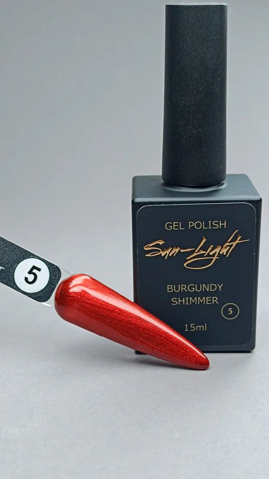 Burgundy Shimmer Gel Laky (HEMA-TPO free)