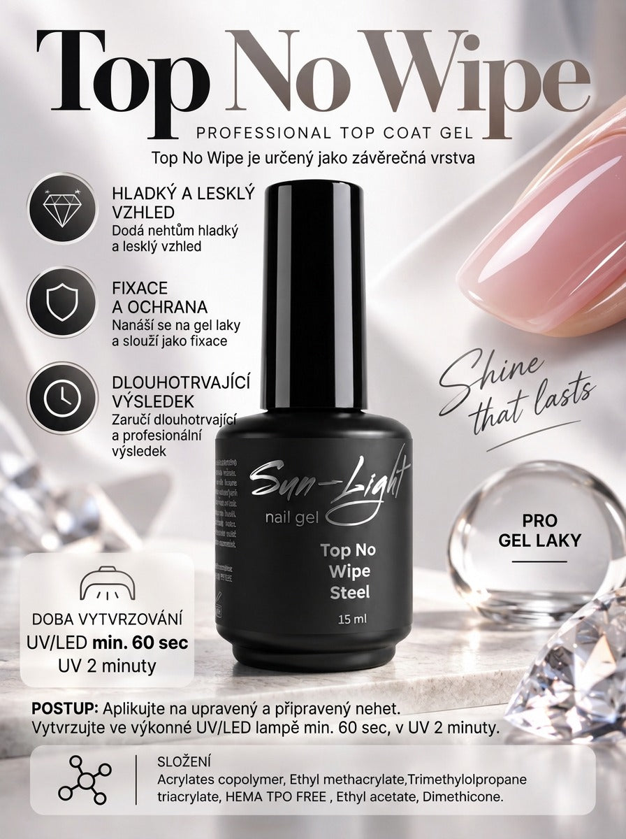 Top No Wipe Steel/Finish (HEMA-TPO free) 15 ml
